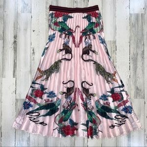 SHEIN | Chic Animal Printed Maxi Pleated Skirt